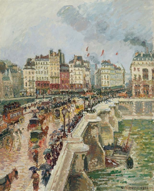 Le Pont-Neuf, après-midi de pluie as a canvas print