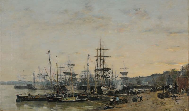 Le port de Bordeaux, vu du quai des Chartrons as a canvas print