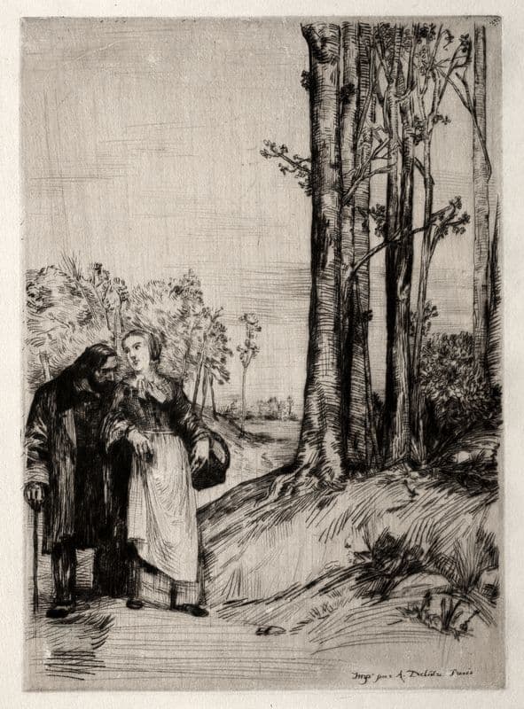 Le Promenade du convalescent (c. 1861) as a canvas print