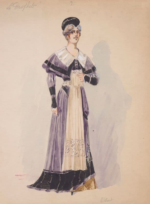 Le prophète – douze maquettes de costumes as a canvas print