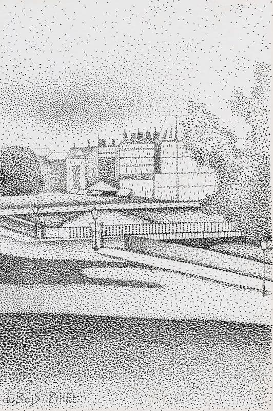 Le quai Montebello (Vue de Paris) as a canvas print