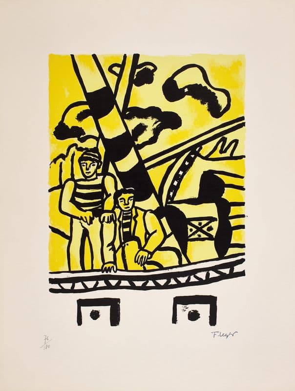 Le Remorqueur Jaune (The Yellow Tug) as a canvas print