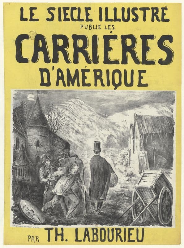 Le Siècle illustré publie les Carrières d’Amérique par Th. Labourieu (1865-1870) as a canvas print