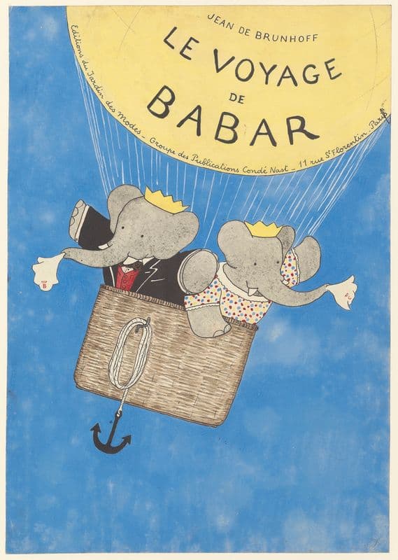 Le voyage de Babar Pl.02 as a canvas print