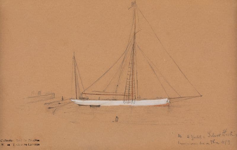Le yacht ‘Silver Fish’ as a canvas print