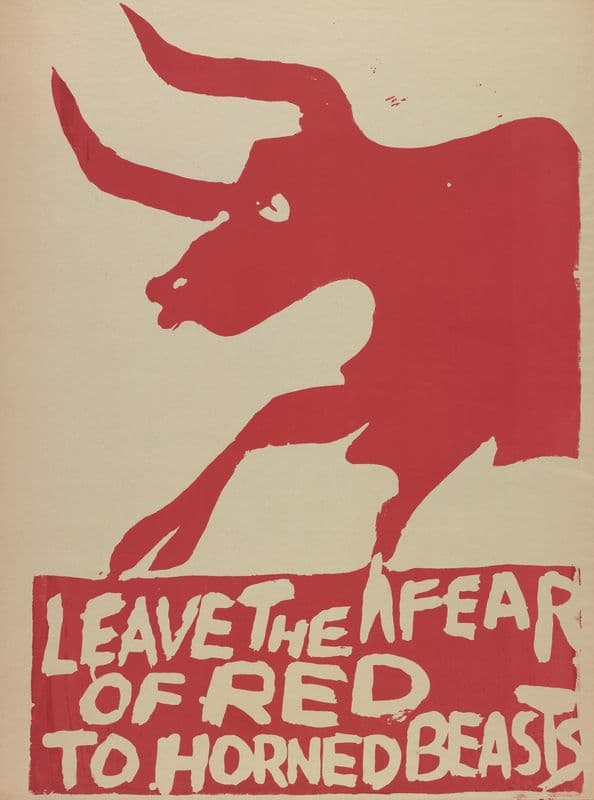 Leave the fear of red to horned beasts as a canvas print