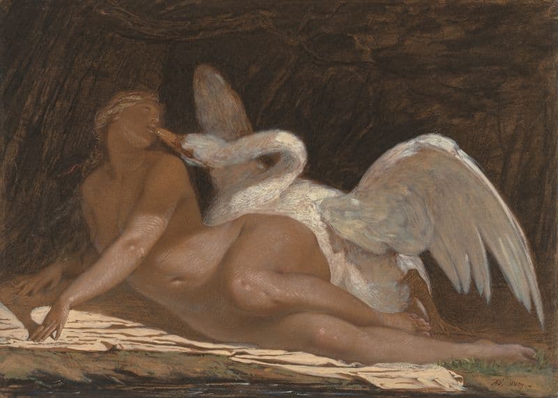 Leda and the Swan (c. 1846–83) as a canvas print