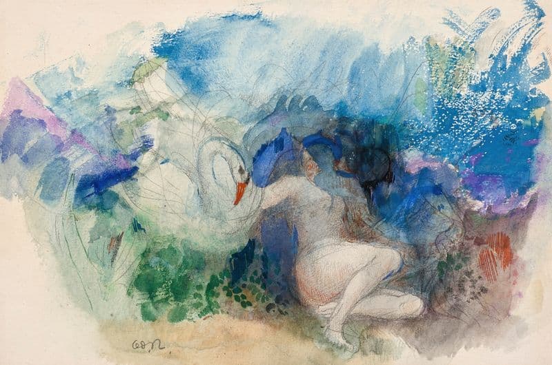 Léda et le cygne as a canvas print