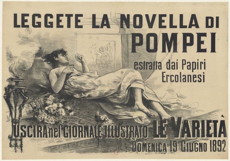 Legete la novella di Pompei as a canvas print