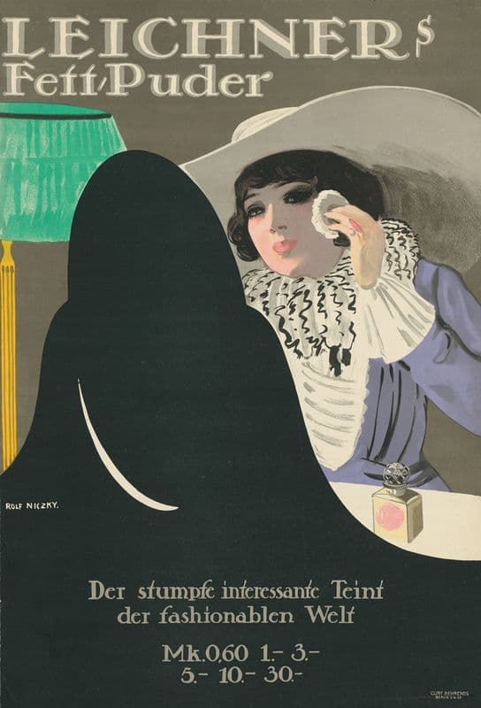 Leichners Fett-Puder. Der stumpfe interessante Teint der fashionablen Welt as a canvas print
