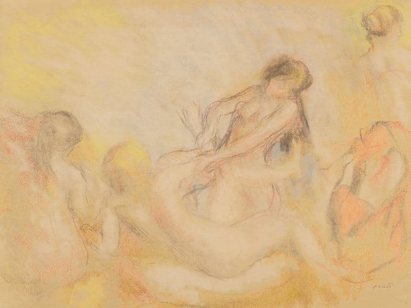 Les Baigneuses au crabe, I (circa 1897-1900) as a canvas print