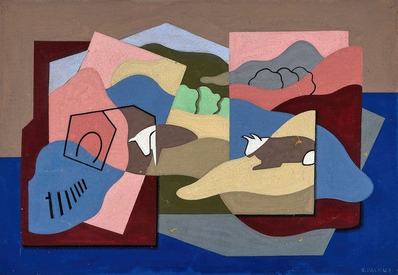 Les boeufs dans la montagne (circa 1927) as a canvas print