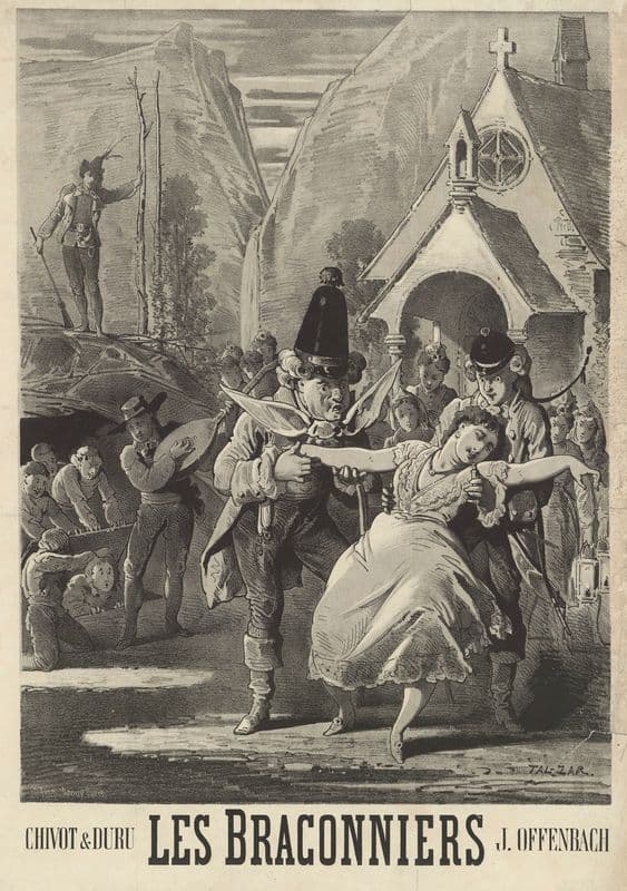Les braconniers (opéra bouffe en 3 actes. Livret de) Chivot et Duru. Musique de J. Offenbach as a canvas print
