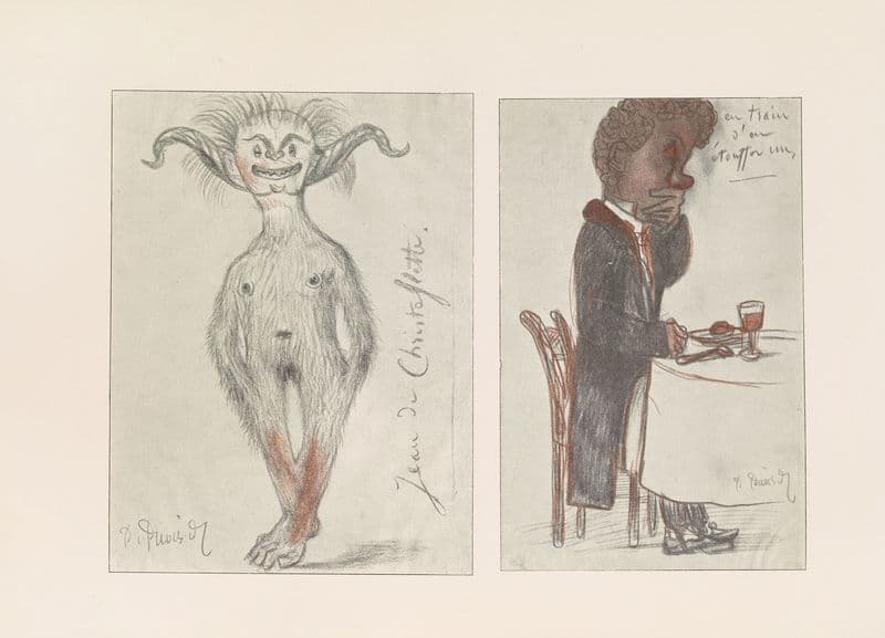 Les caricatures de Puvis de Chavannes Pl.33 as a canvas print