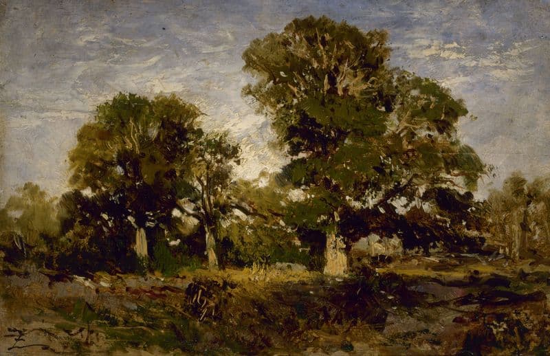 Les Chênes (1850-1860) as a canvas print