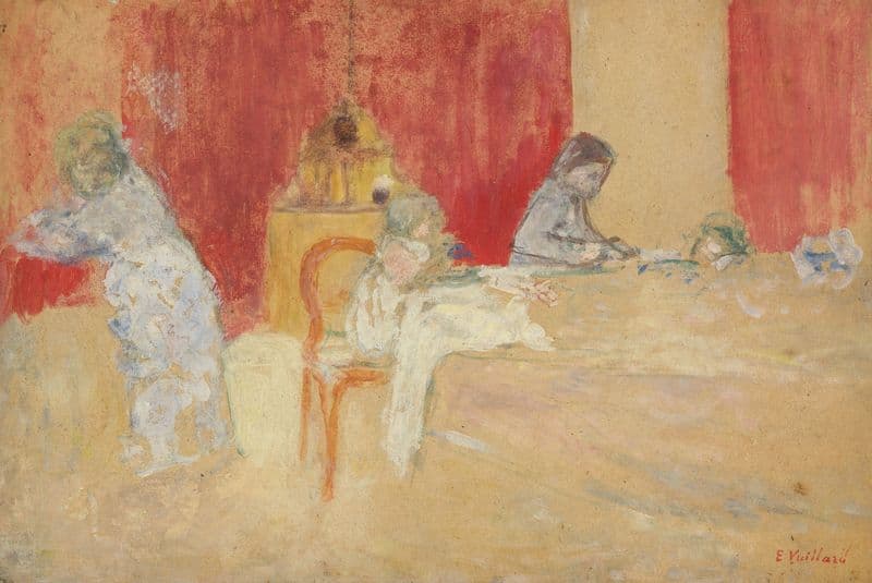 Les Enfants Roussel à table as a canvas print