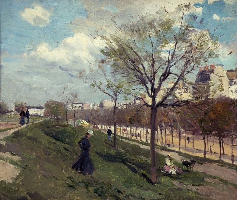 Les Fortifications, boulevard Gouvion-Saint-Cyr (1902) as a canvas print