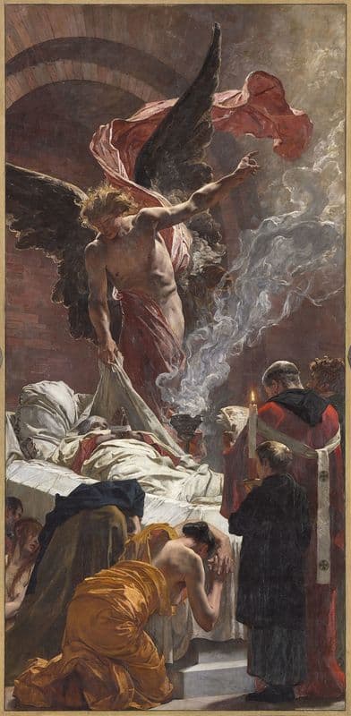 Les Funérailles de sainte Geneviève (1874-1885) as a canvas print