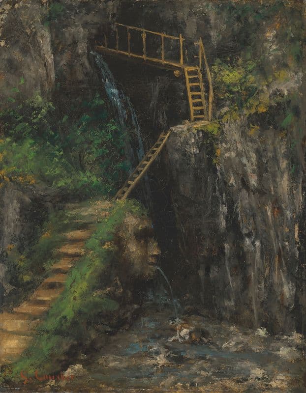 Les Gorges des Saillon as a canvas print