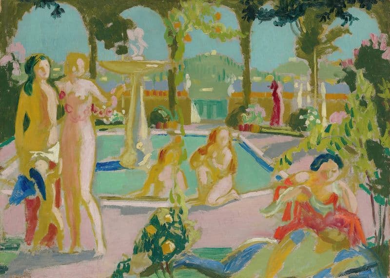 Les Jardins D’armide, Esquisse as a canvas print