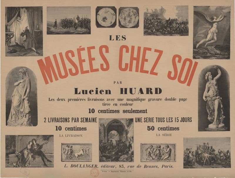 Les Musées chez soi par Lucien Huard as a canvas print