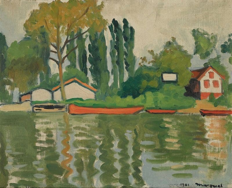 Les Peupliers À Villennes as a canvas print