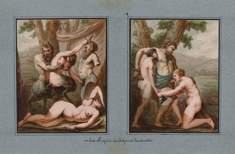 Les Priapées des Satyres et Bacchantes as a canvas print