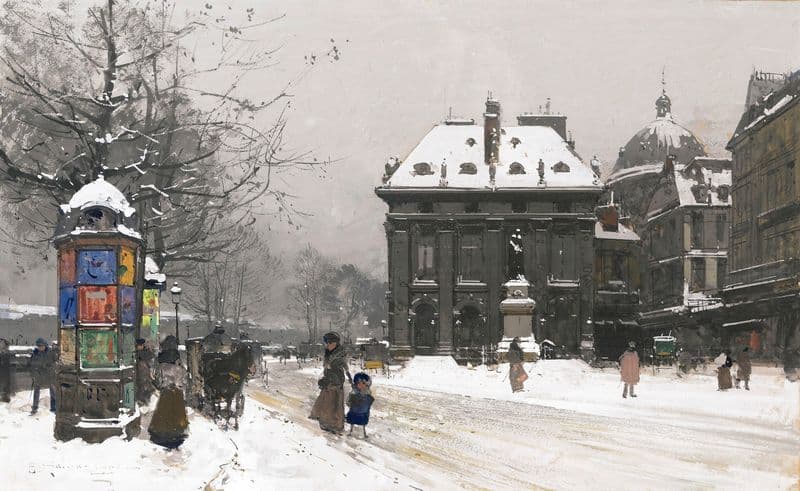 Les Quais De La Seine (L’hiver) as a canvas print