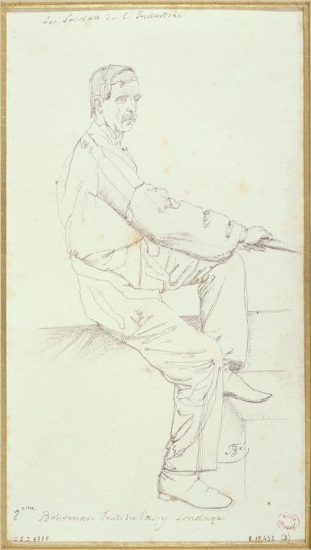 ‘Les soldats de l’industrie’, deuxième foreur du puits de Passy (1855-1861) (1855-1861) as a canvas print