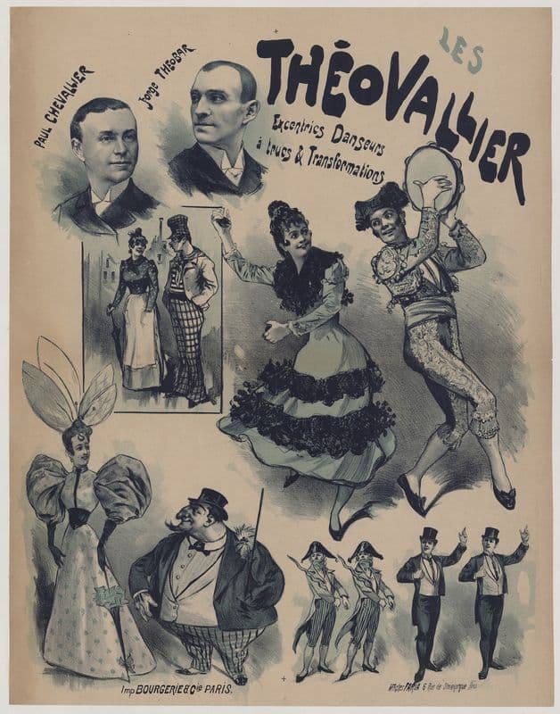 Les Théovallier, Paul Chevallier, Jorge Theobar excentric danseurs à trucs et transformations as a canvas print