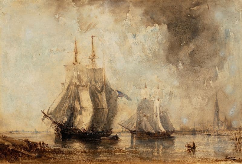 L’Escaut à Anvers as a canvas print