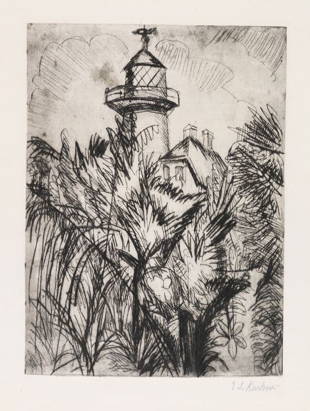 Leuchtturm im Grünen, Fehmarn as a canvas print