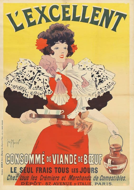 L’Excellent consommé de viande de boeuf as a canvas print
