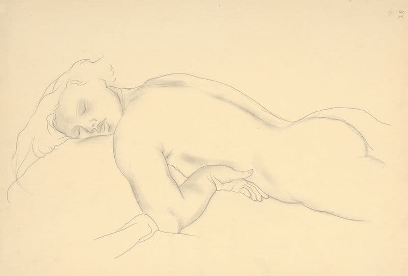 Ležiaci akt as a canvas print