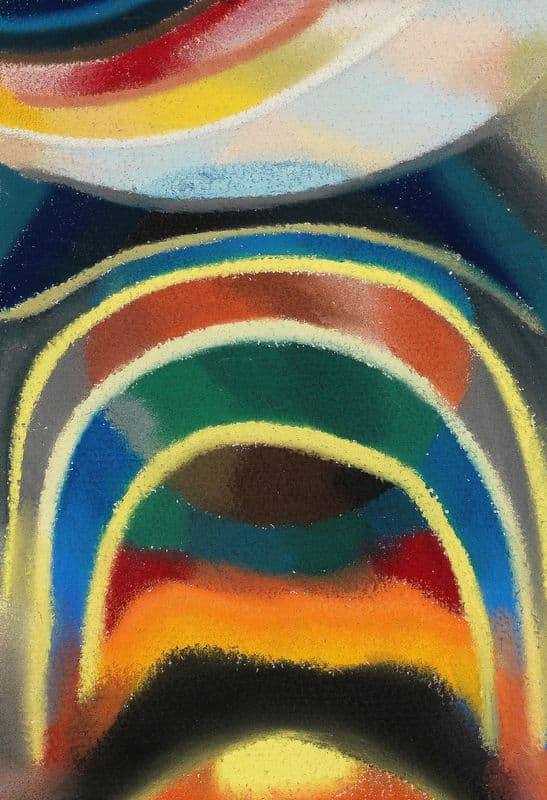 Lichtkreise (Kosmischer Regenbogen) as a canvas print