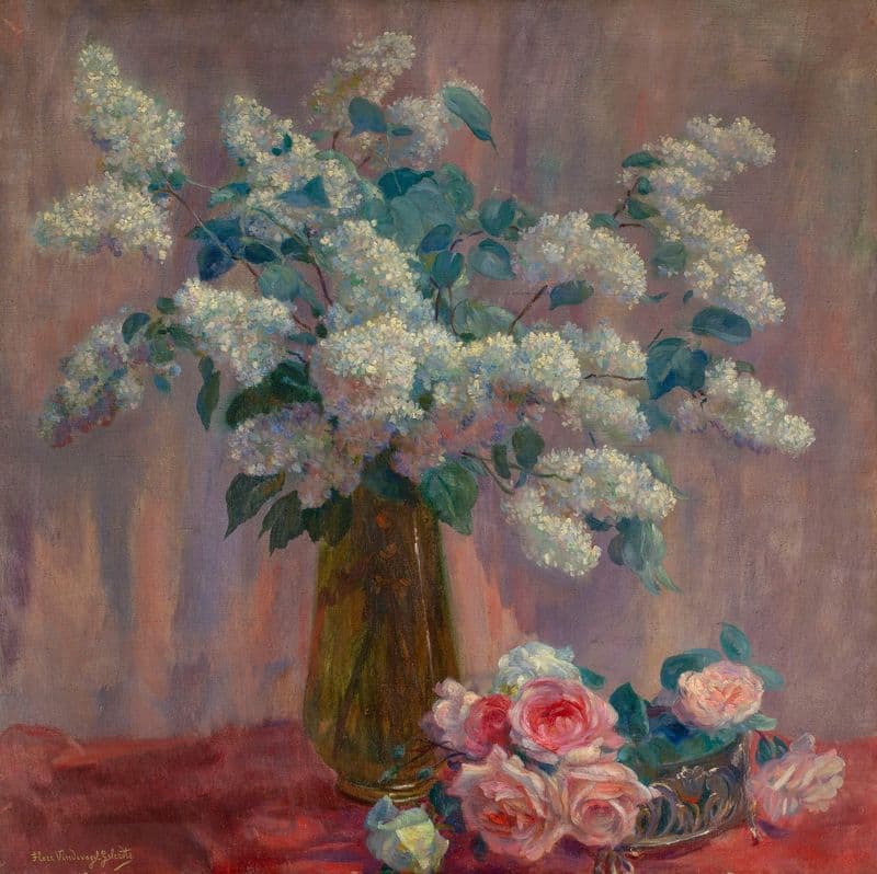 Lilac and Roses (20th century) as a canvas print