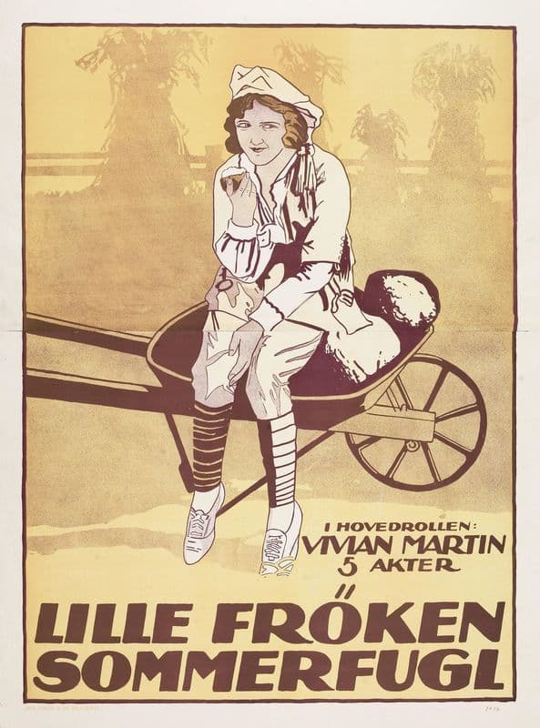 Lille fröken sommerfugl as a canvas print