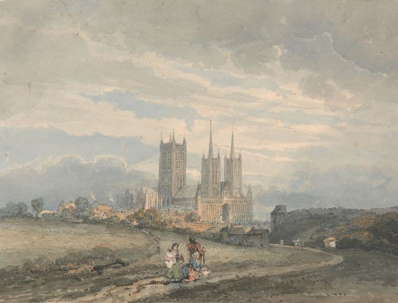 Lincoln Cathedral (ca. 1795) as a canvas print