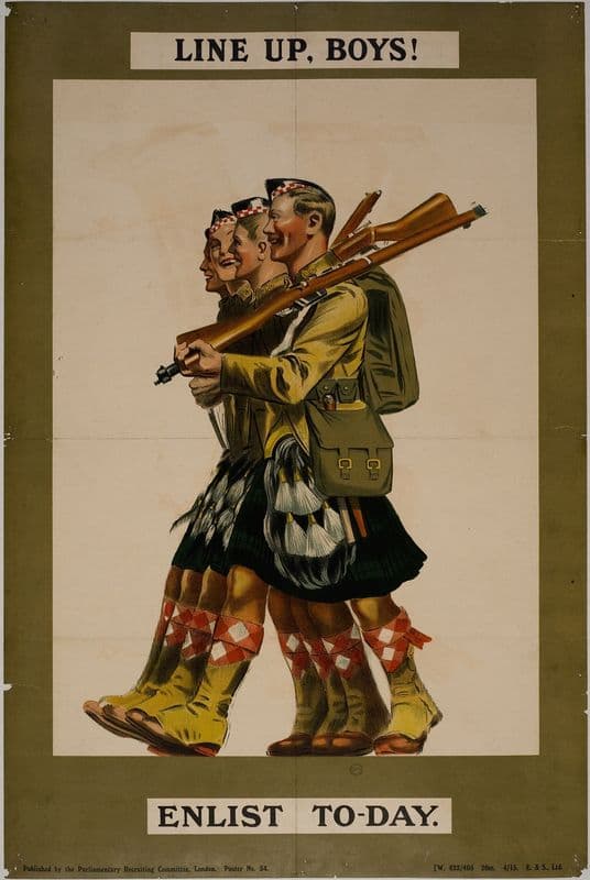 Line up, boys ! as a canvas print