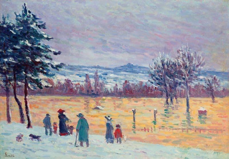 L’inondation à Longchamp as a canvas print