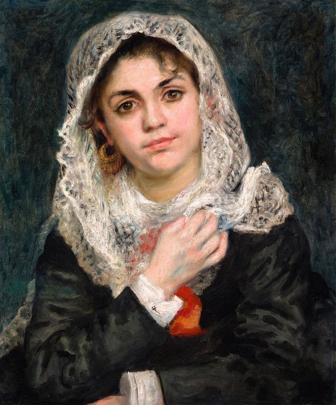 Lise in a White Shawl (c. 1872) as a canvas print