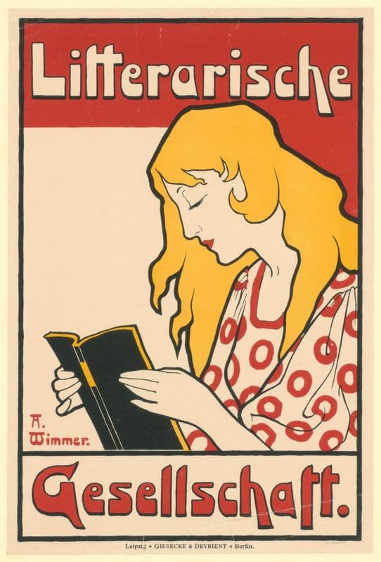 Literarische Gesellschaft (1896 - 1914) as a canvas print