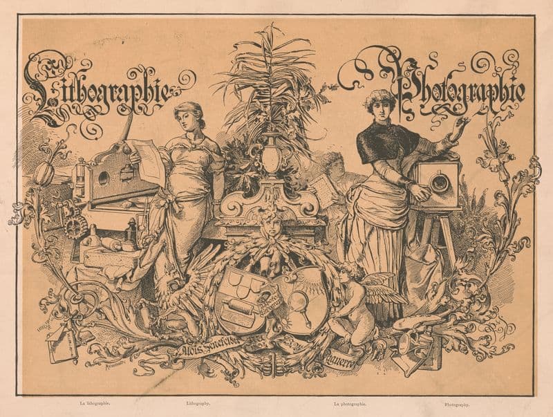 Lithographie photographie (1880-1890) as a canvas print