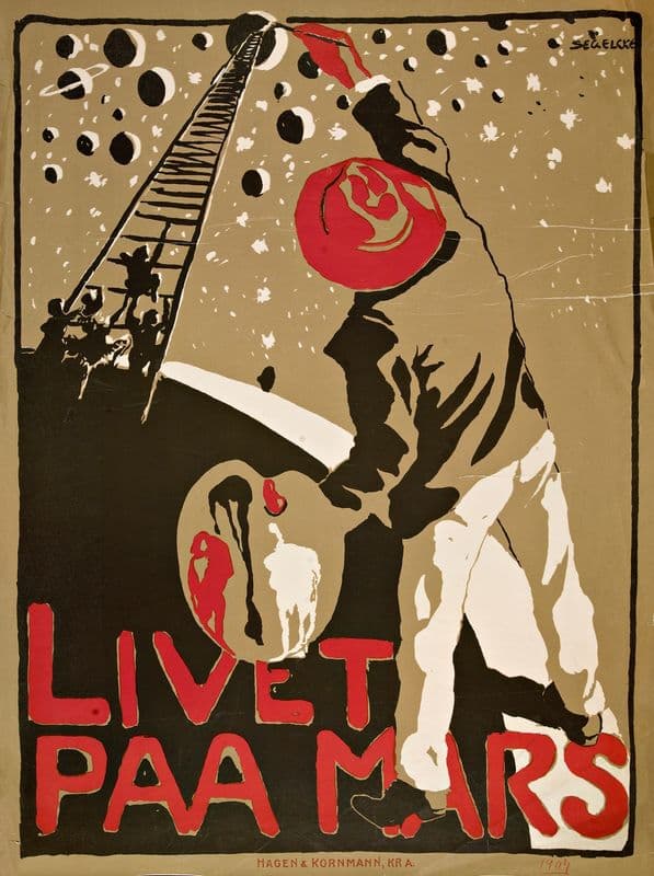 Livet paa Mars as a canvas print