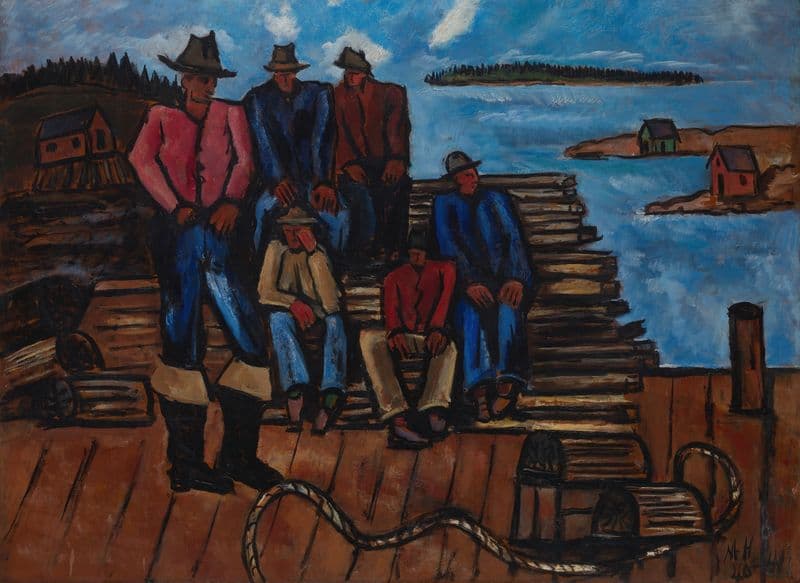 Lobster Fishermen (1940-1941) as a canvas print