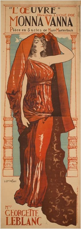 L’Oeuvre, direction Lugné-Poe, Monna Vanna as a canvas print