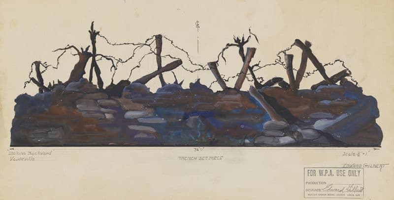 Looking Backward: Trench Set Piece (1934-1943) as a canvas print