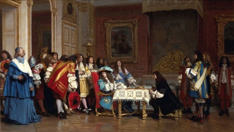 Louis XIV and Molière as a canvas print