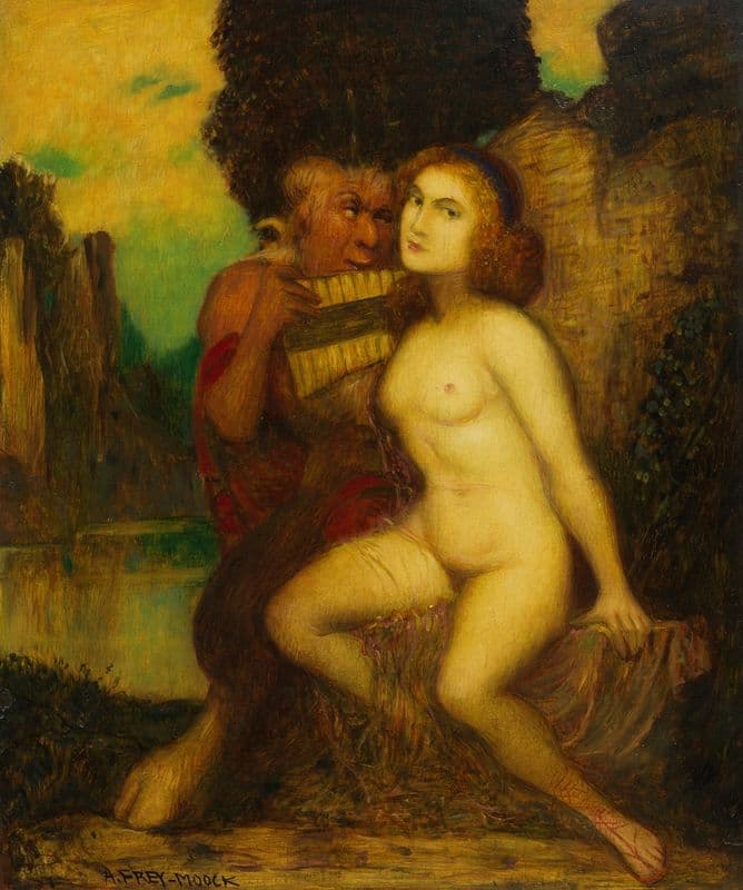 Love awakening (1910s) as a canvas print