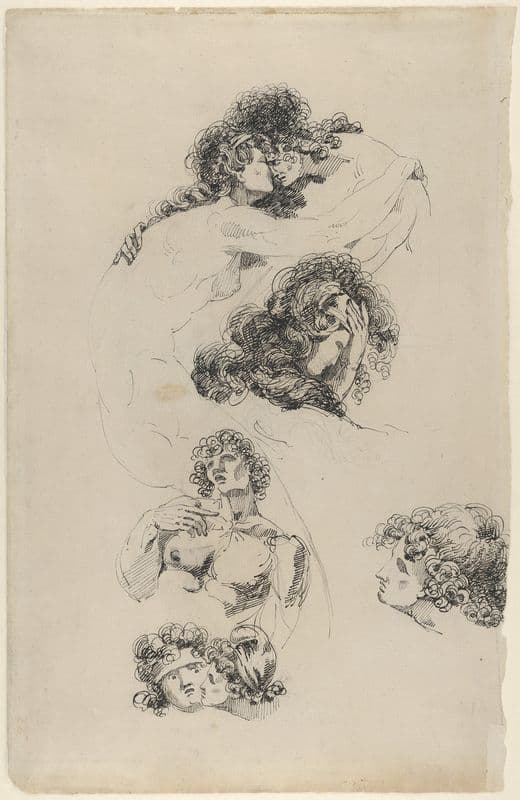 Lovers embracing as a canvas print